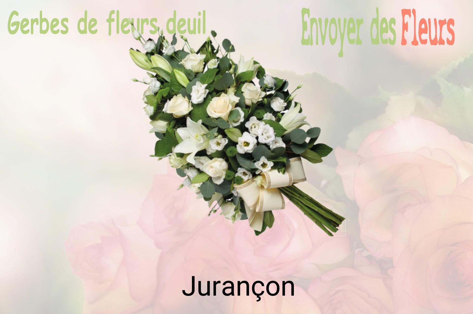 Gerbe de fleurs de deuil livrée à Jurançon